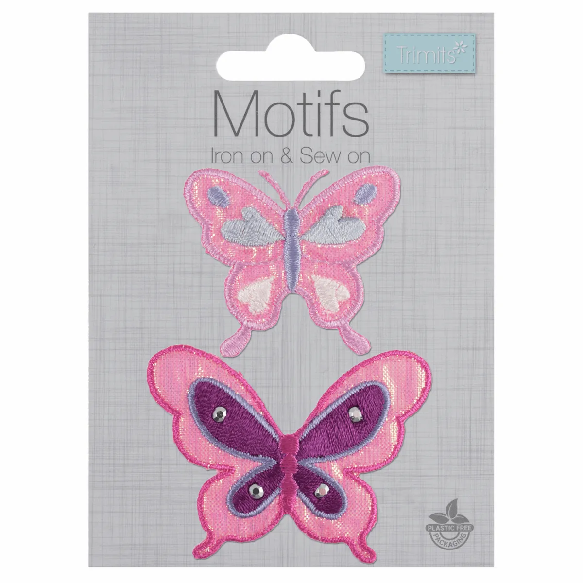 Big & Small Butterfly - Iron -On & Sew-On Patch