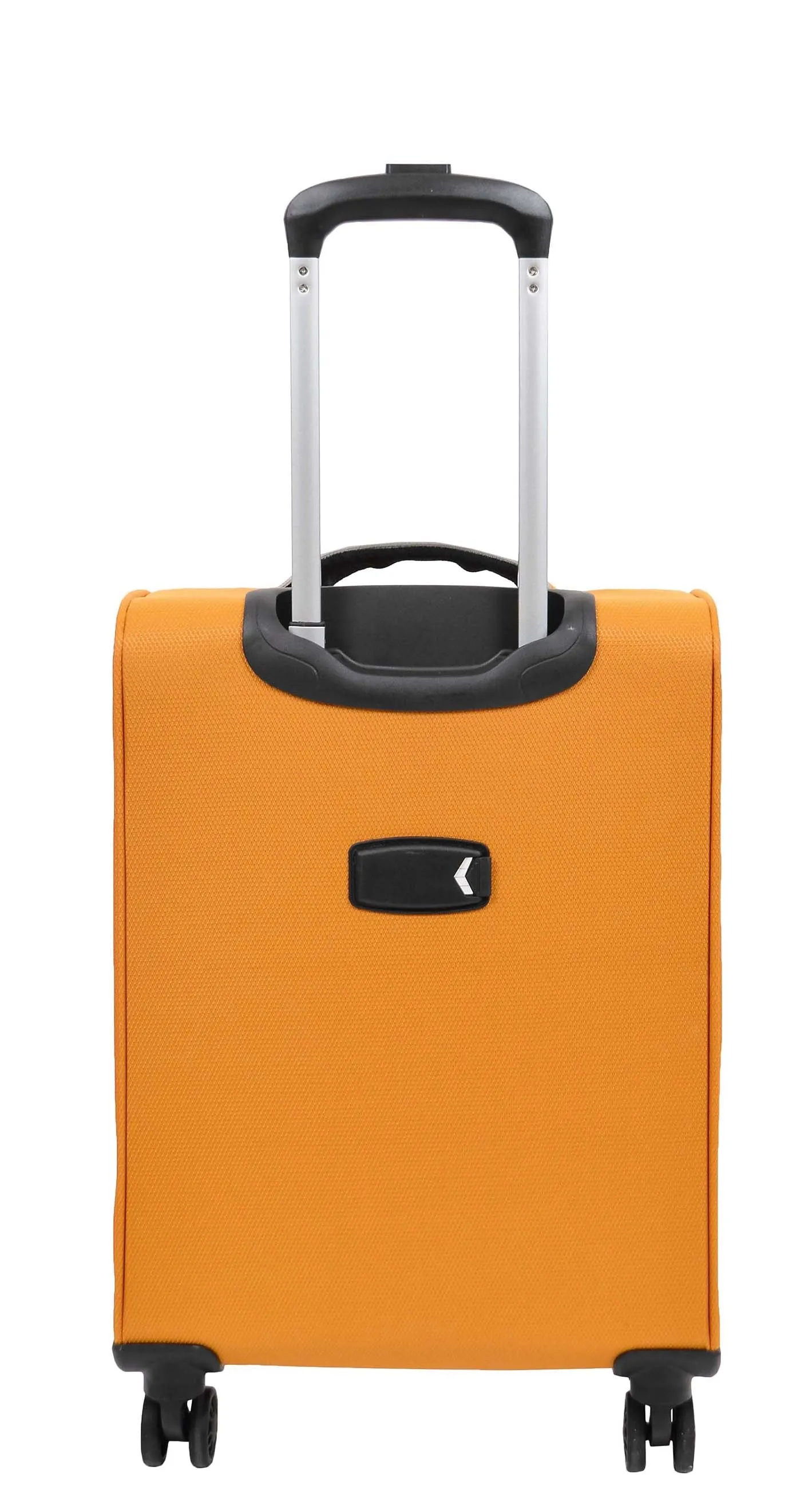DR521 Lightweight 4 Wheel Soft Hand Luggage Cabin Size Suitcase Yellow